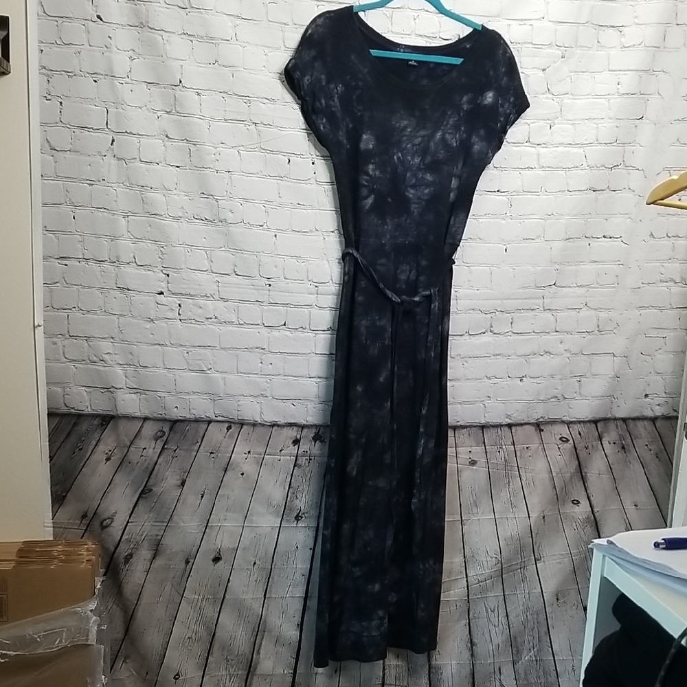 Sanctuary Maxi Dress Womens XSMALL Tie Dye Fabric Belt